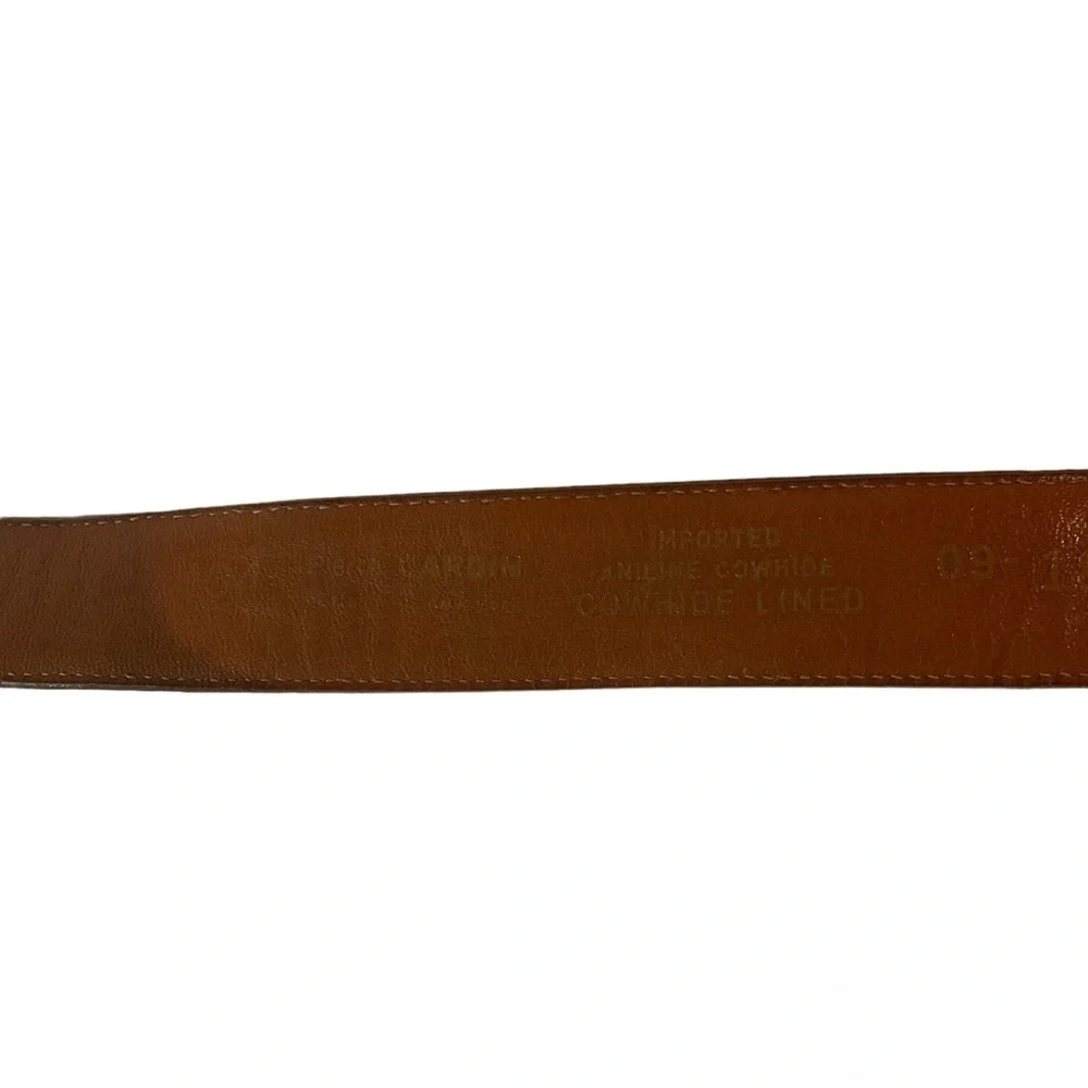Pierre Cardin Brown Tan Aniline Cowhide Leather Belt Size 34